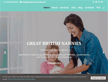 Tablet Screenshot of greatbritishnannies.com